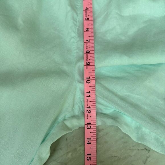 J. Jill linen blue wide leg cropped pants size LP - Picture 5 of 7